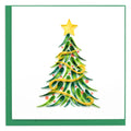 Gold Garland Christmas Tree Quilled Card