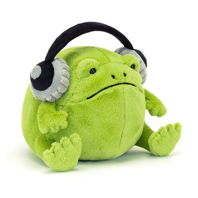 Ricky Rain Frog Plush - Headphones