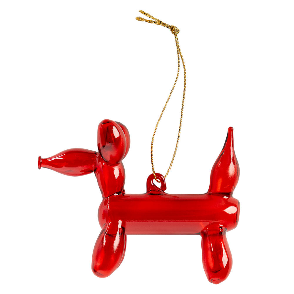 Glass Balloon Dog Ornament