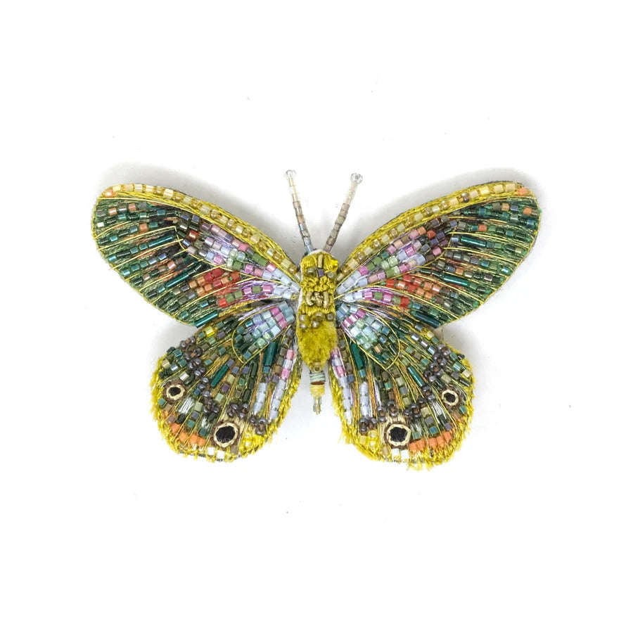 Ringlet Butterfly Beaded Brooch