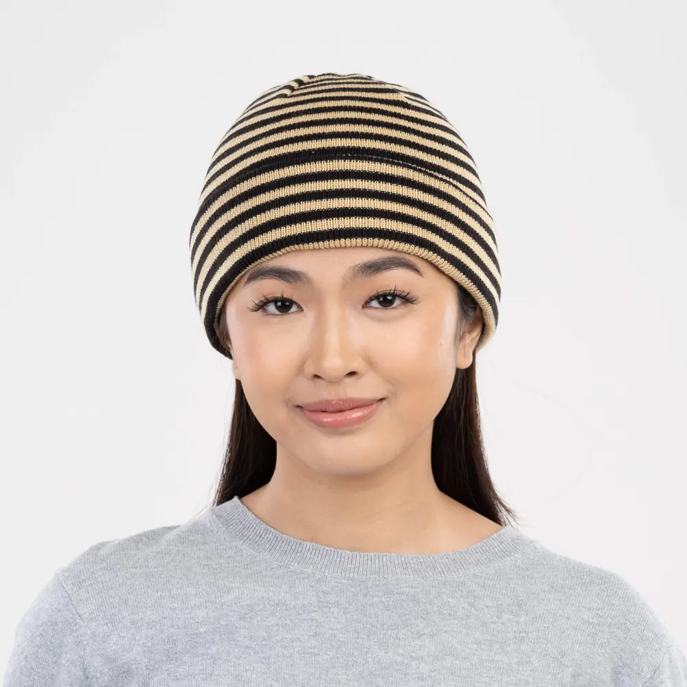 Simple Stripe Knit Beanie