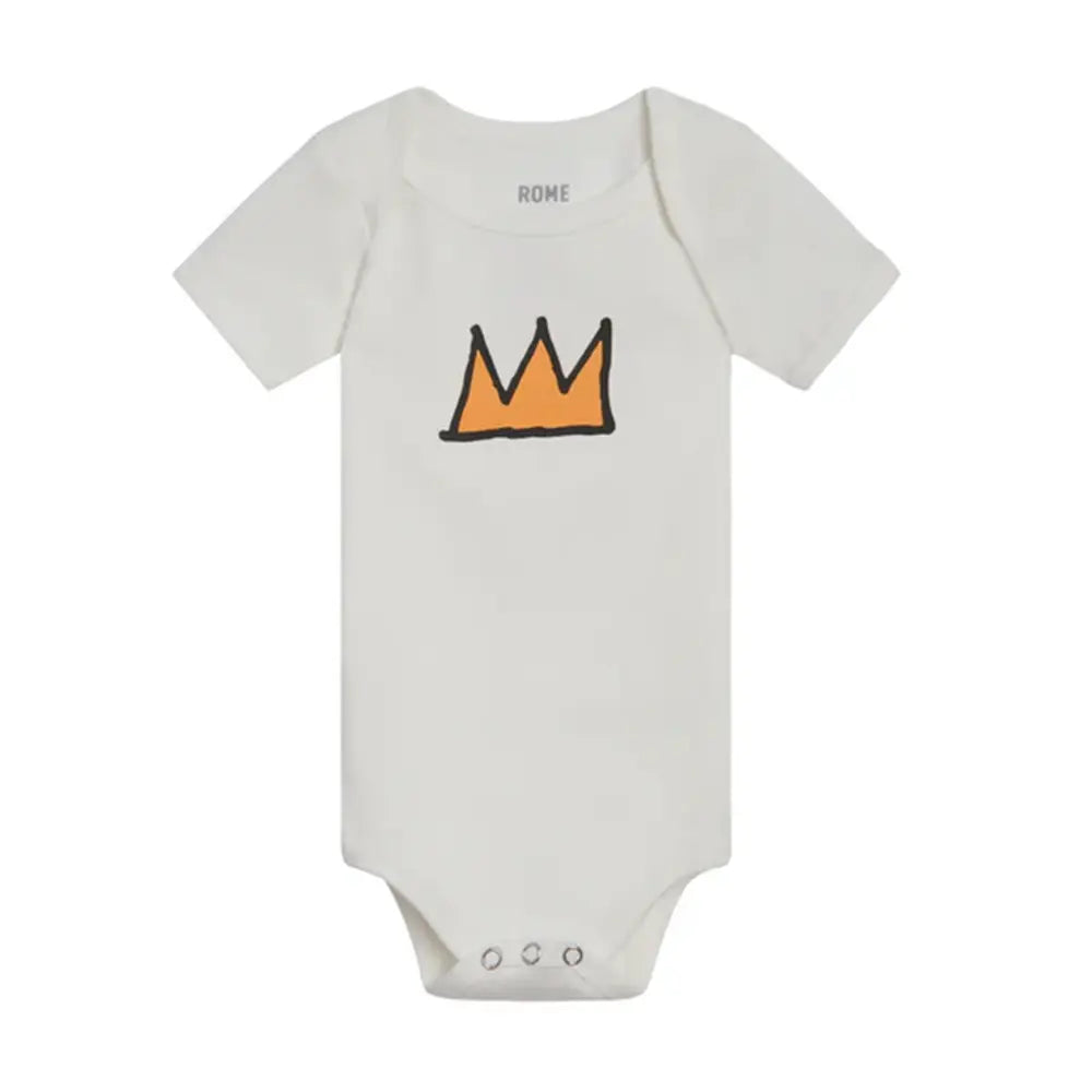 Basquiat Crown Baby Onesie