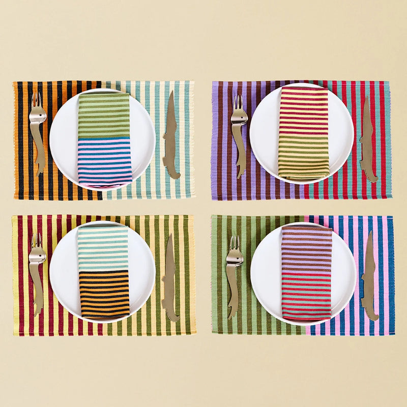 Dusen Dusen Dual Stripe Placemat Set