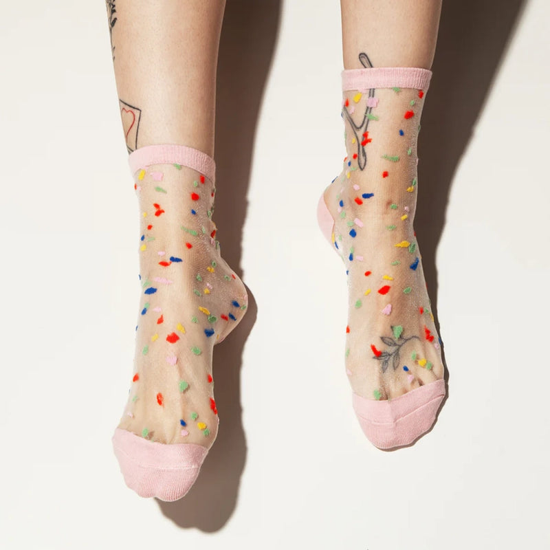 Poketo Sheer Socks - Confetti