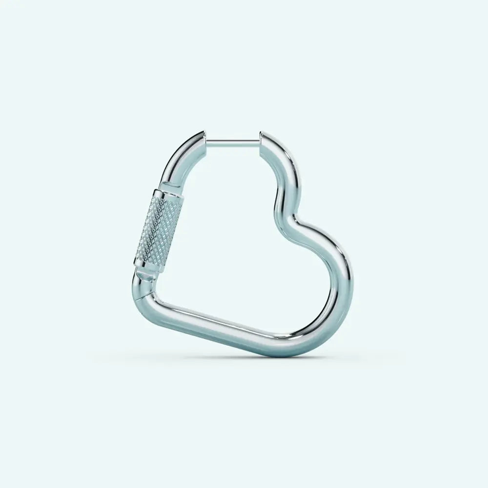 Heart Carabiner Single Earring - Mini
