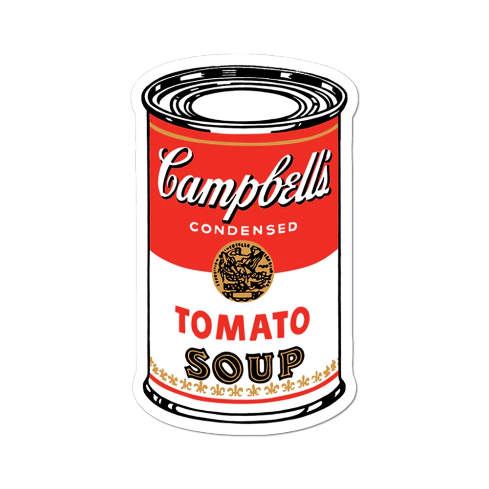 Warhol XL Campbell's Soup Can Sticker