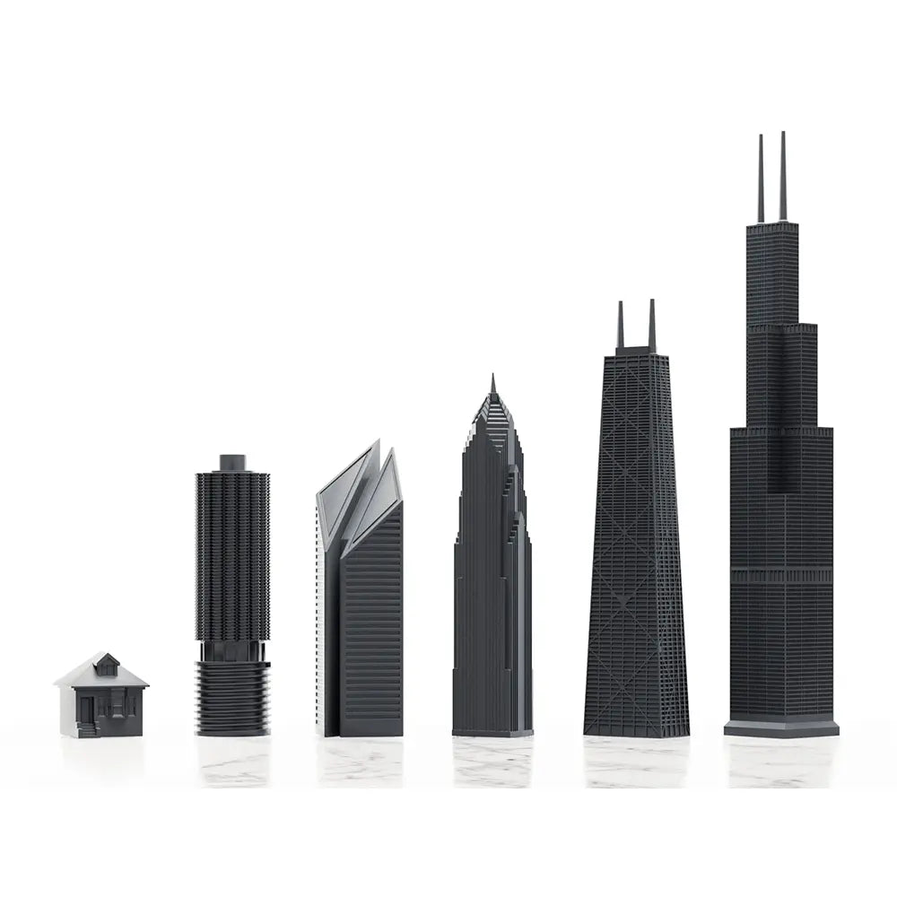 Chicago Skyline Acrylic Chess Set