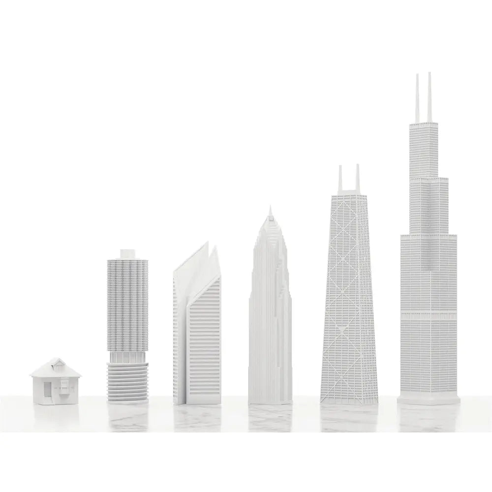 Chicago Skyline Acrylic Chess Set