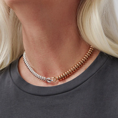 Sofia Two-Tone Choker Necklace