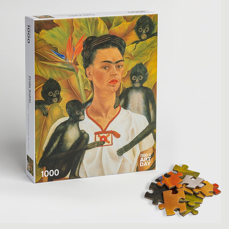 Frida Kahlo Self-Portrait with Monkeys Puzzle
