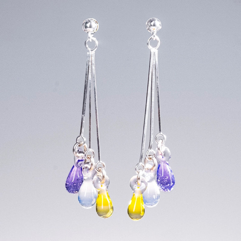 Twilight Drop Glass Earrings