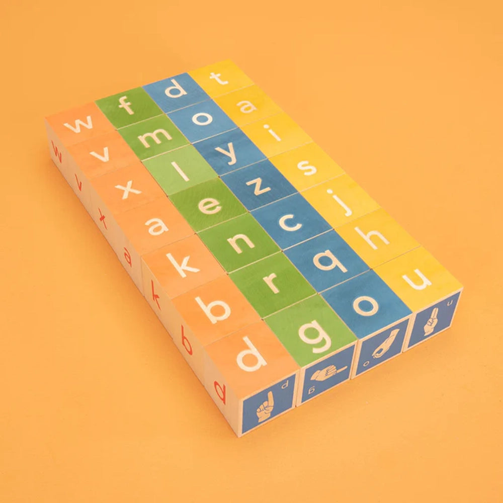 American Sign Language Wooden Block Toy
