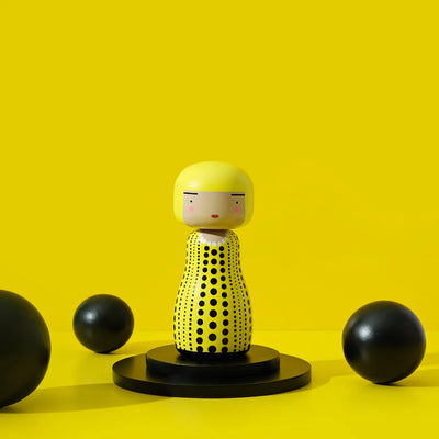 Yayoi Yellow Dot Wood Doll
