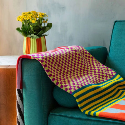 Pattern Patch Throw Blanket