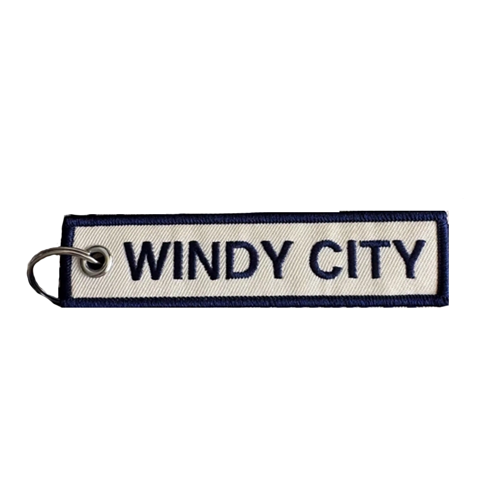 Windy City Embroidered Keychain