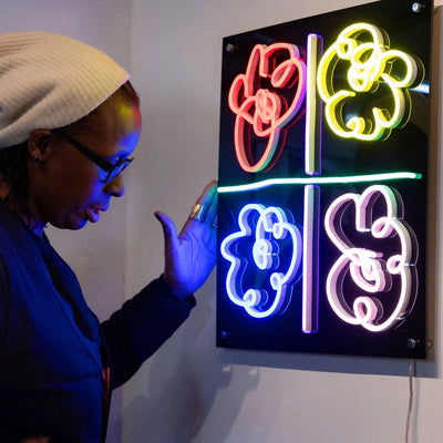 Mickalene Thomas Flowers Neon Sign