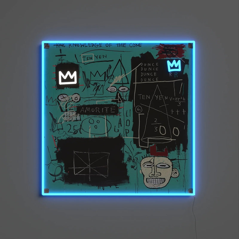 Basquiat Equals Pi Neon Sign