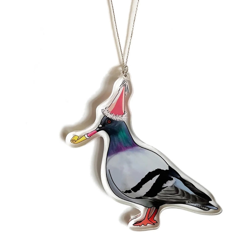 Party Pigeon Acrylic Ornament