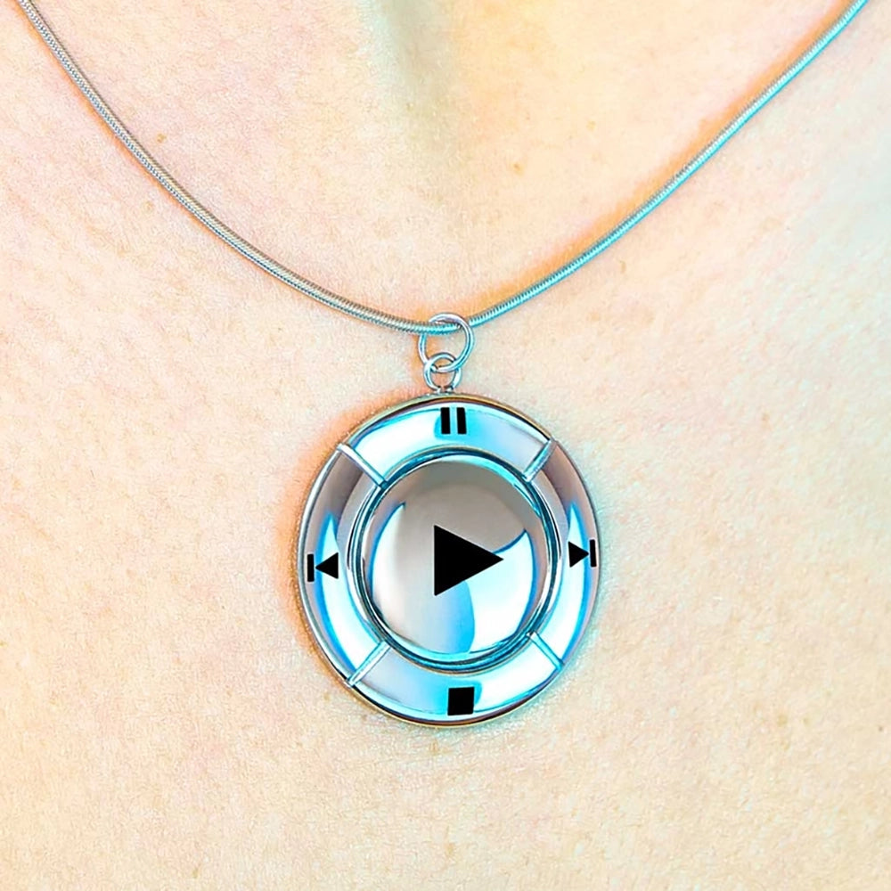 Press Play Pendant Necklace