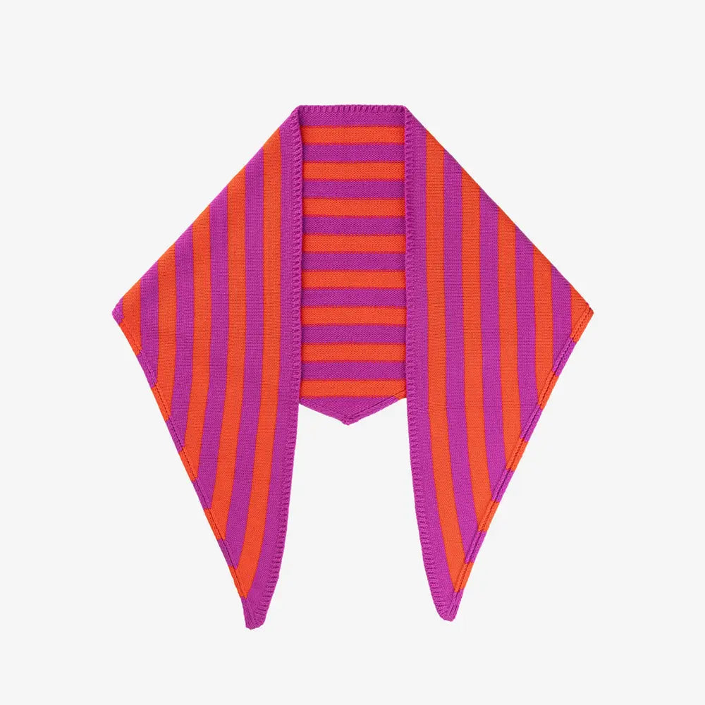 Simple Stripe Triangle Scarf