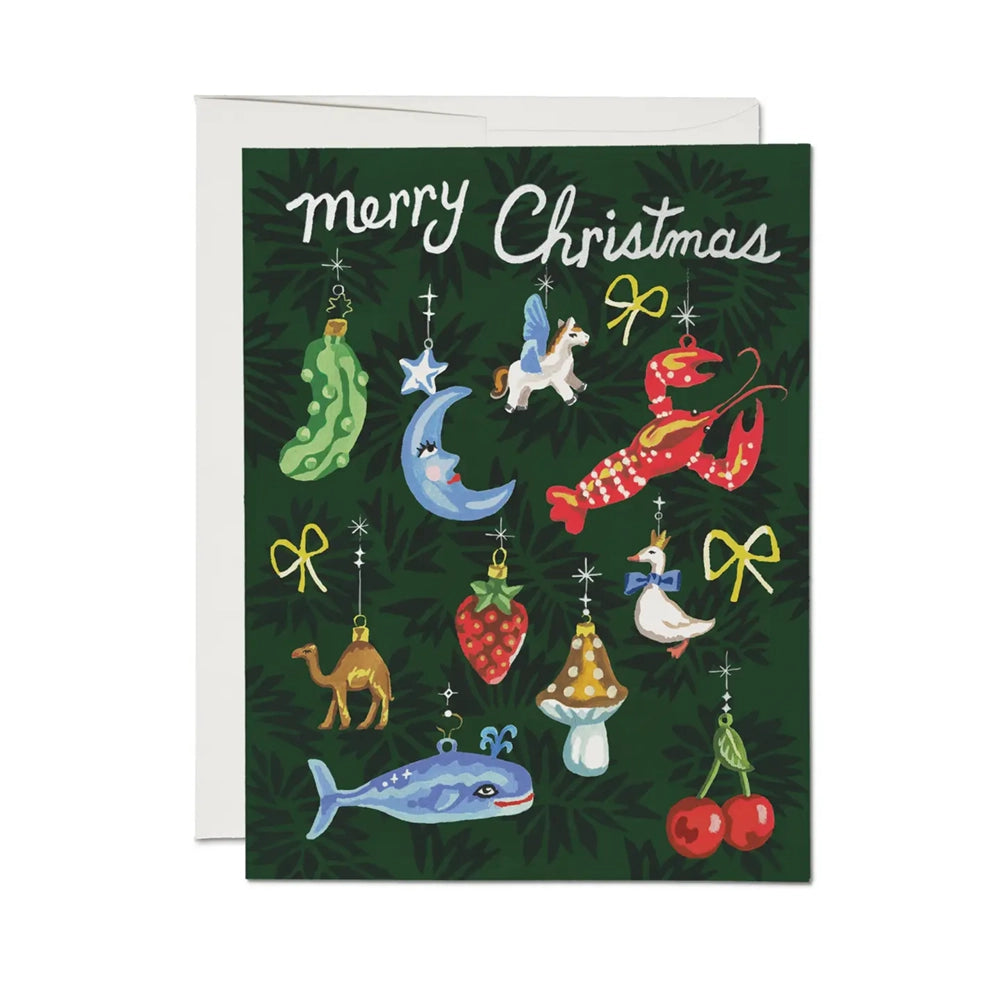 Curious Trimmings Ornaments Card