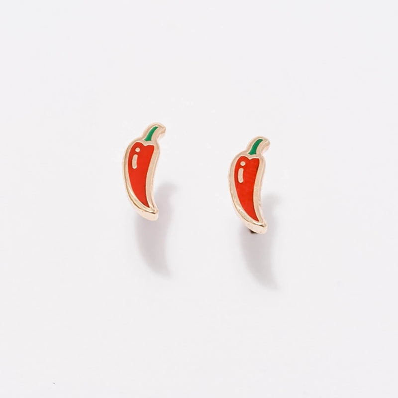 Hot Pepper Stud Earrings