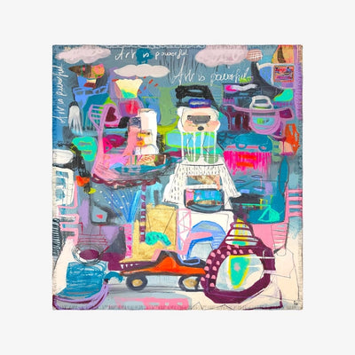 Art is Powerful Silk Scarf