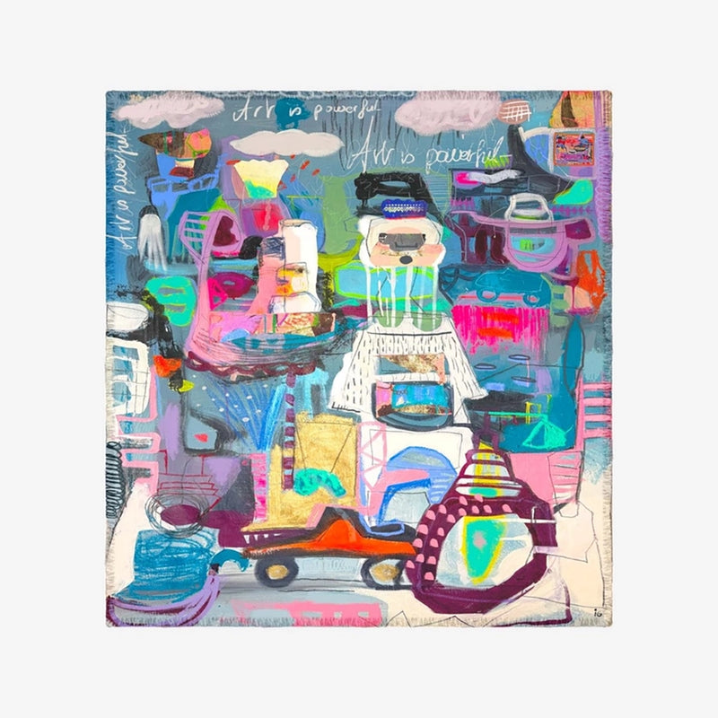 Art is Powerful Silk Scarf