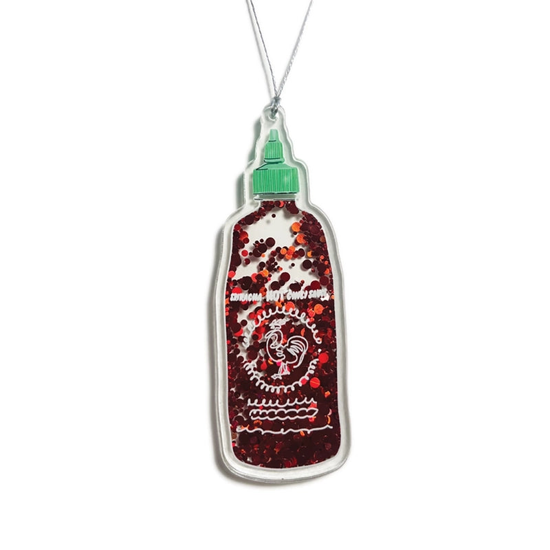 Sriracha Glitter Shaker Ornament