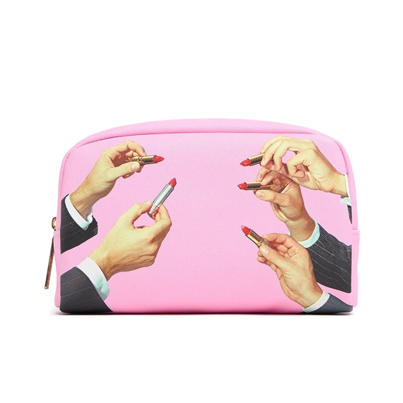 Seletti Pink Lipsticks Clutch Bag