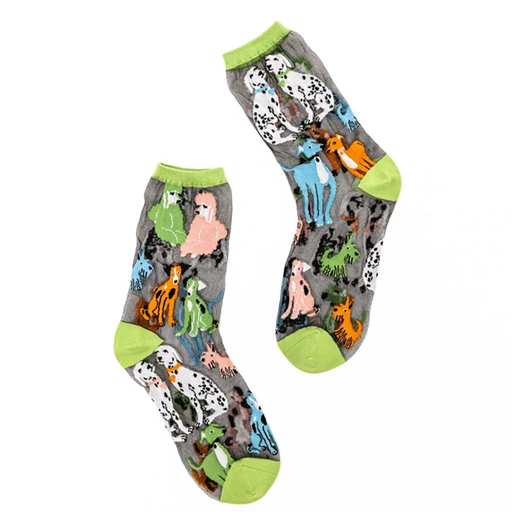 Sheer Dopamine Dogs Crew Socks