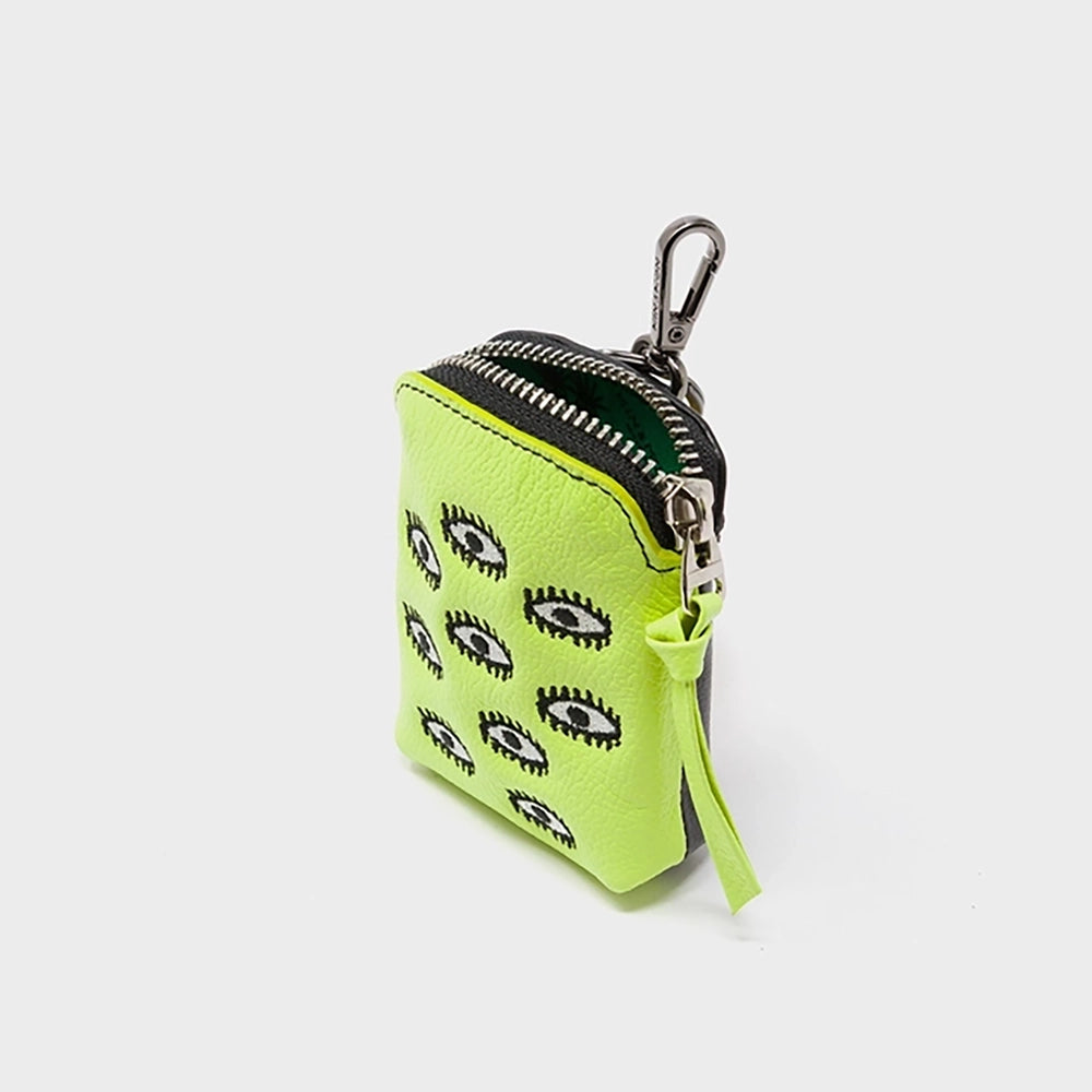 All Over Eyes Florence Pouch Charm - Sharp Green