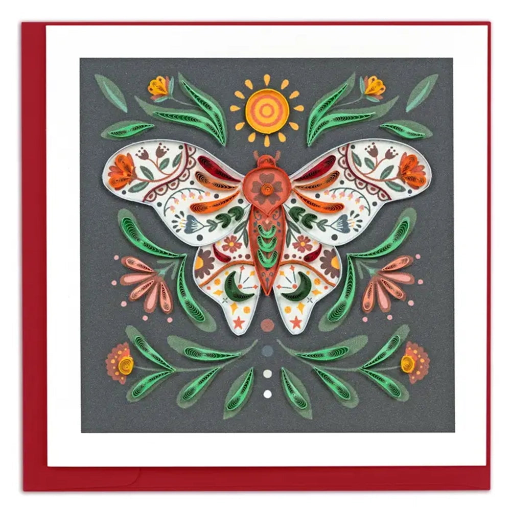 Moth Quilled Card