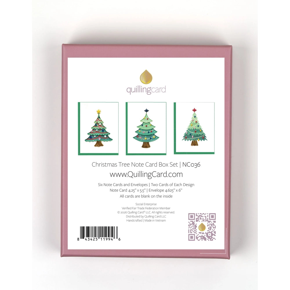 Quilled Christmas Trees Boxed Card Set