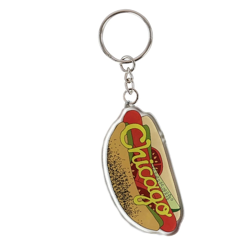 Chicago Hot Dog Acrylic Keychain