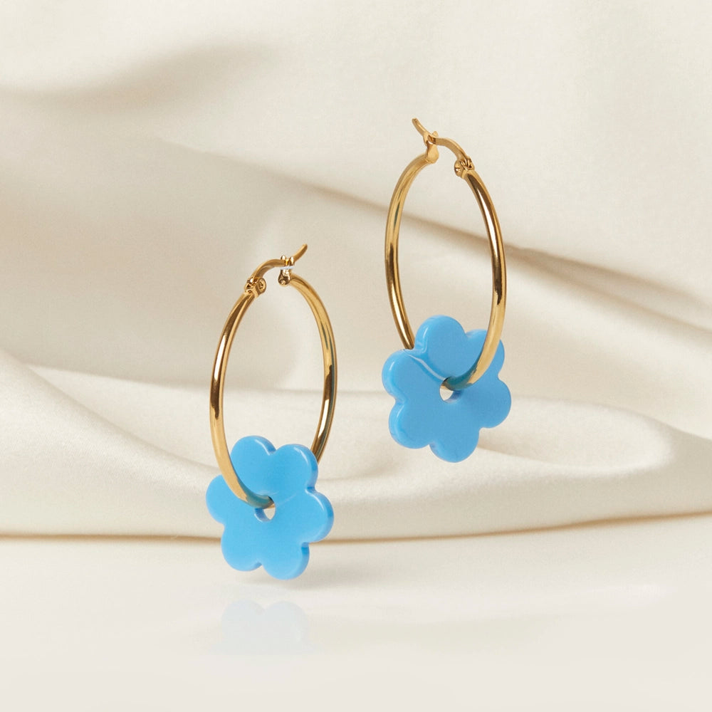 Daisy Hoop Earrings