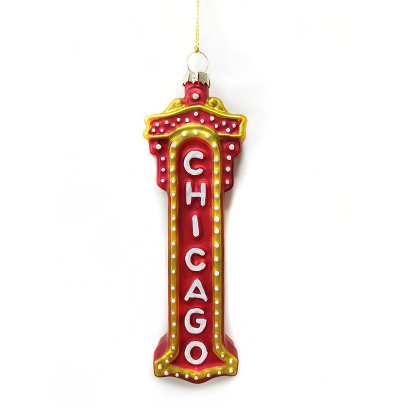 Chicago Theatre Glass Ornament
