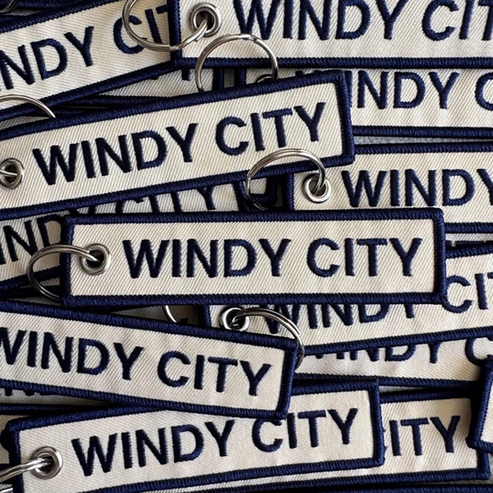 Windy City Embroidered Keychain