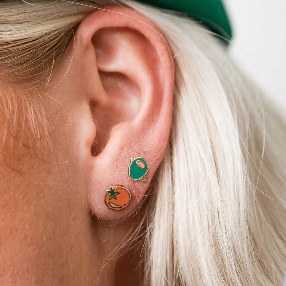 Tomato Stud Earrings