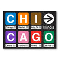 Chicago Station Signs Postcard