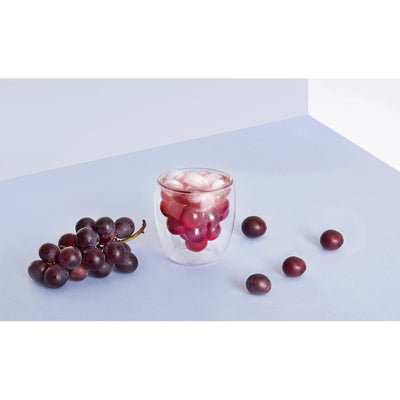 Double Wall Glass Grape Set