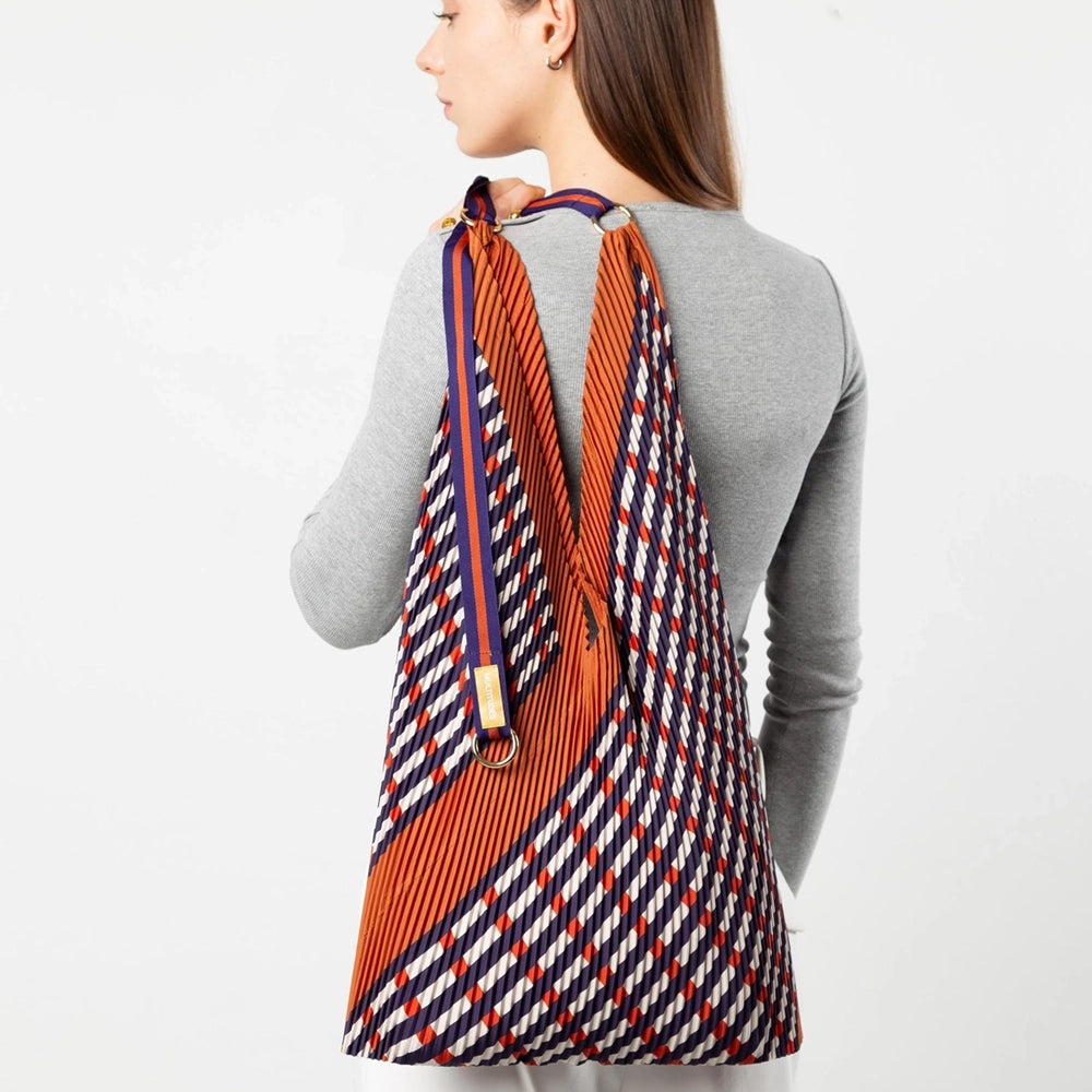 Sophia Terracotta Y Pleated Bag