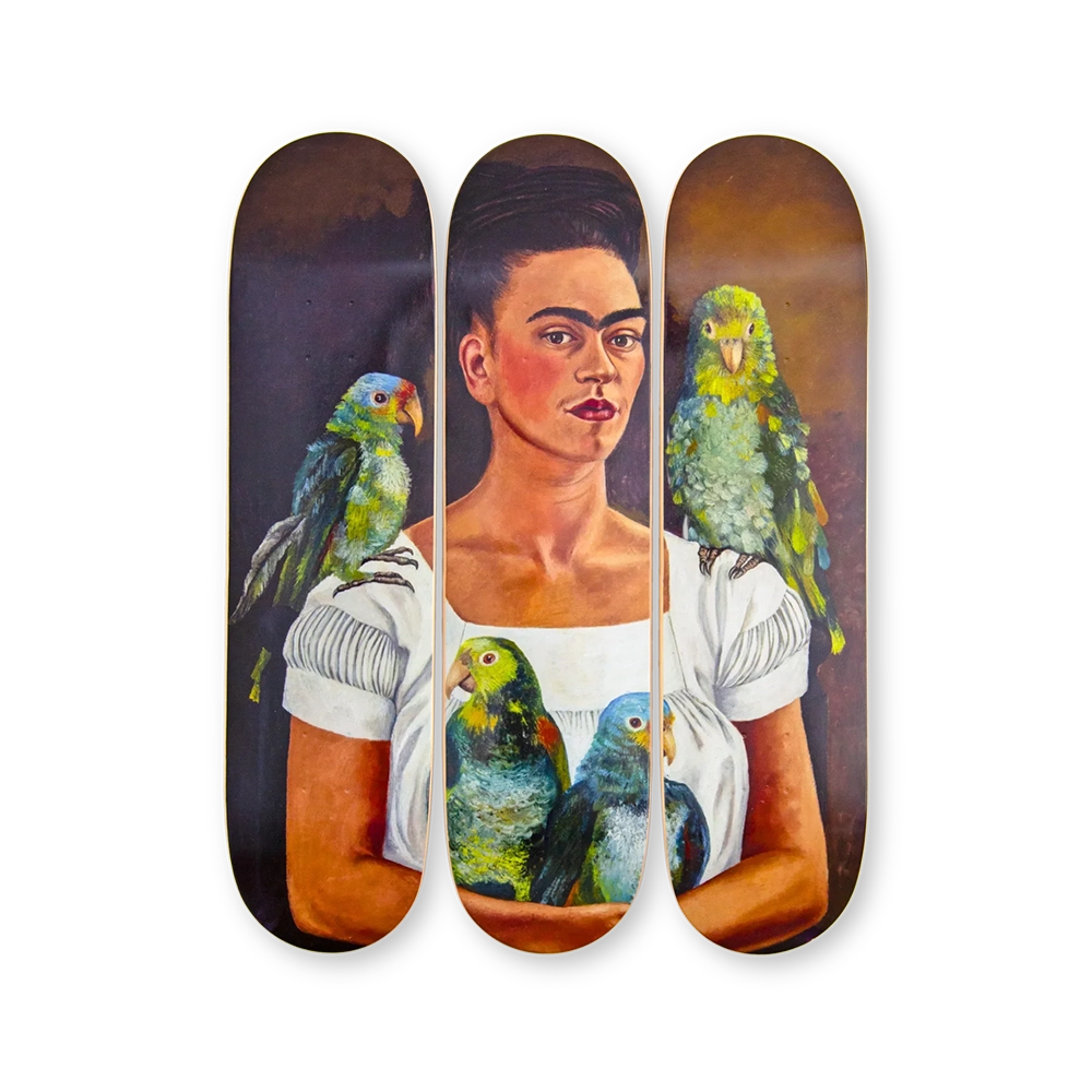 Kahlo Me and My Parrots Skate Deck Set