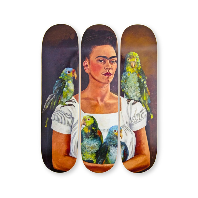 Kahlo Me and My Parrots Skate Deck Set