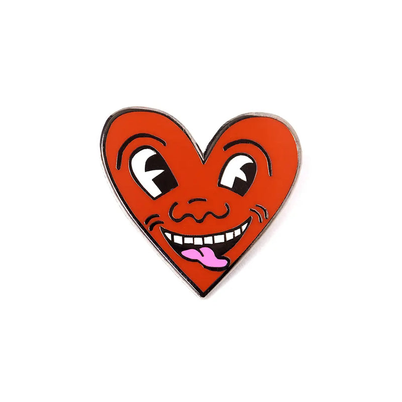 Keith Haring Smiling Heart Pin