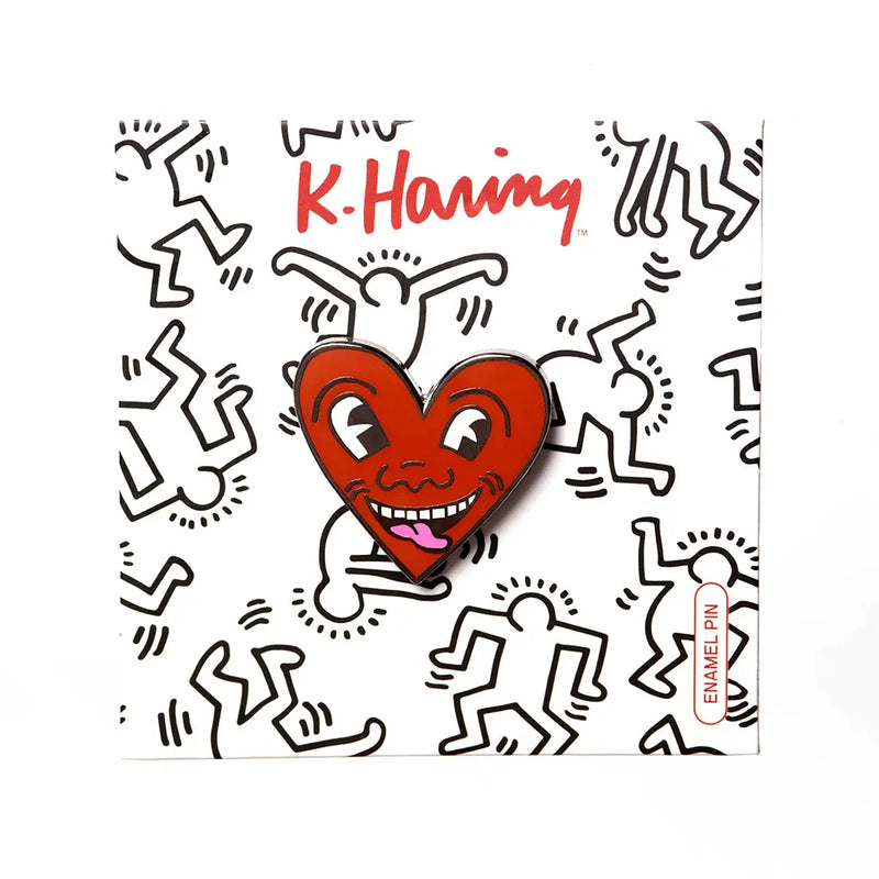 Keith Haring Smiling Heart Pin