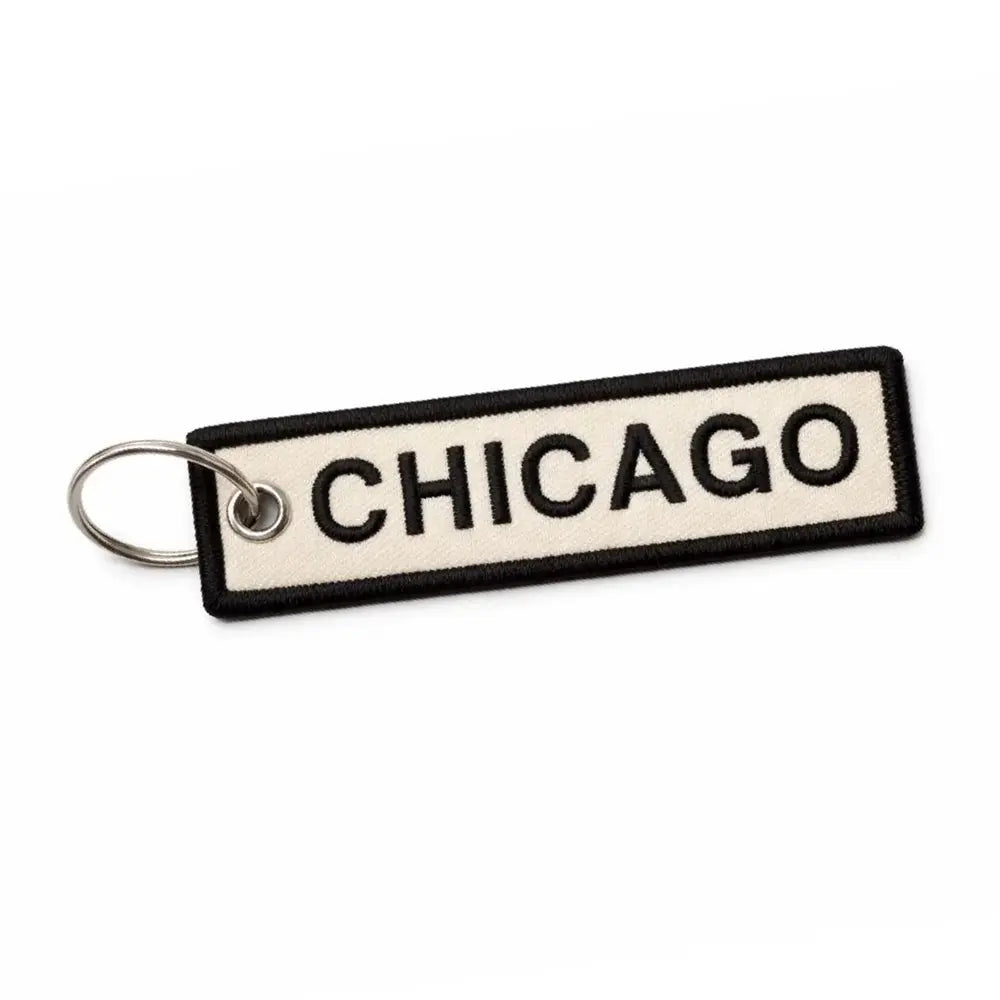 Chicago Embroidered Keychain