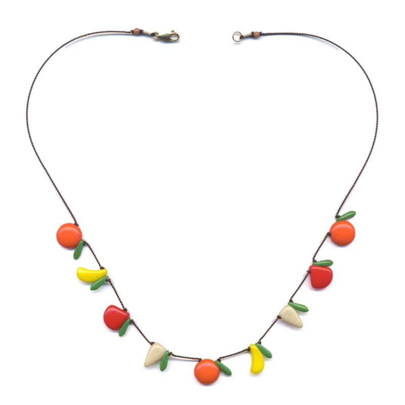 Glass Fruit Cocktail Necklace