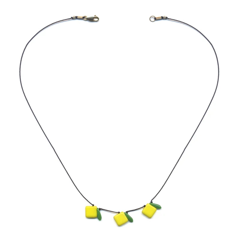 Glass Lemon Necklace