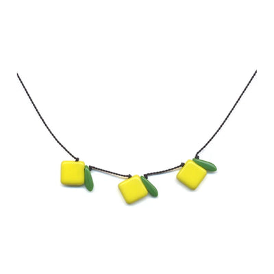 Glass Lemon Necklace